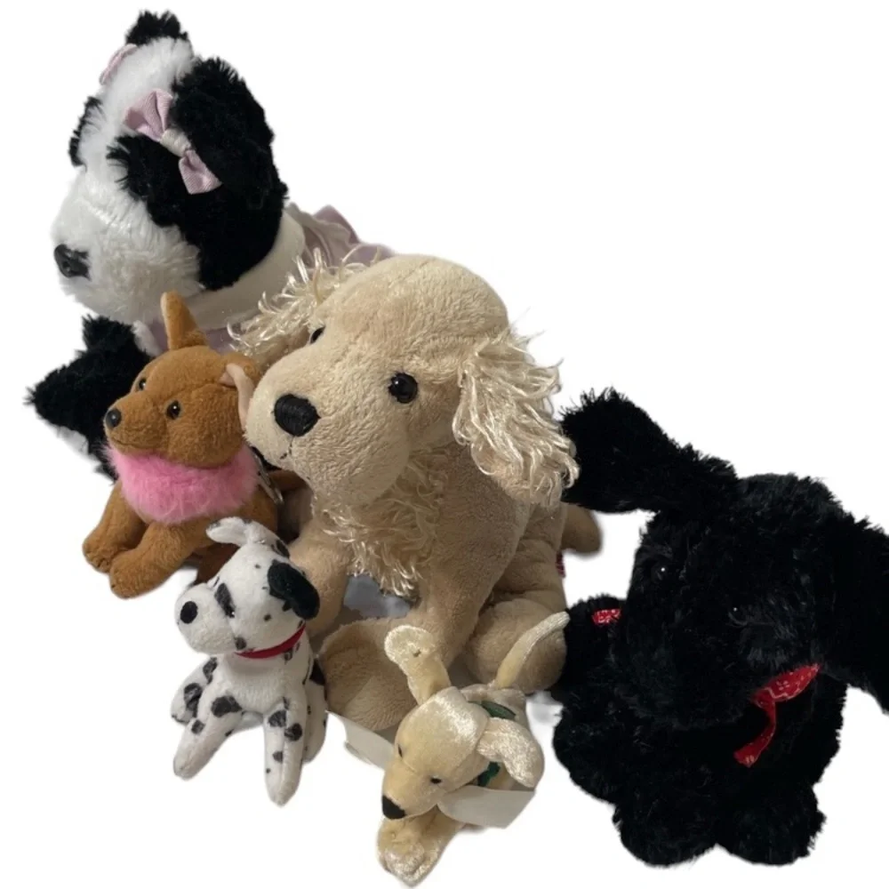 Puppies & Pet Bed Puppy Dog Plush Animals Assortment Pink Purple Red Tan Black